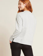 Boody Women's Weekend Crew Pullover, grey marl