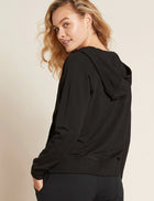 Boody Women's Weekend Zip-Up Hoodie, black