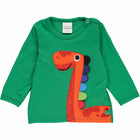 Fred's World Hello dino l/s T baby,  Earth green