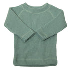 Joha meriinovillane kootud pullover, roheline