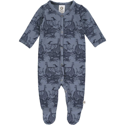 Müsli Mini me bodysuit with feet, dusty blue