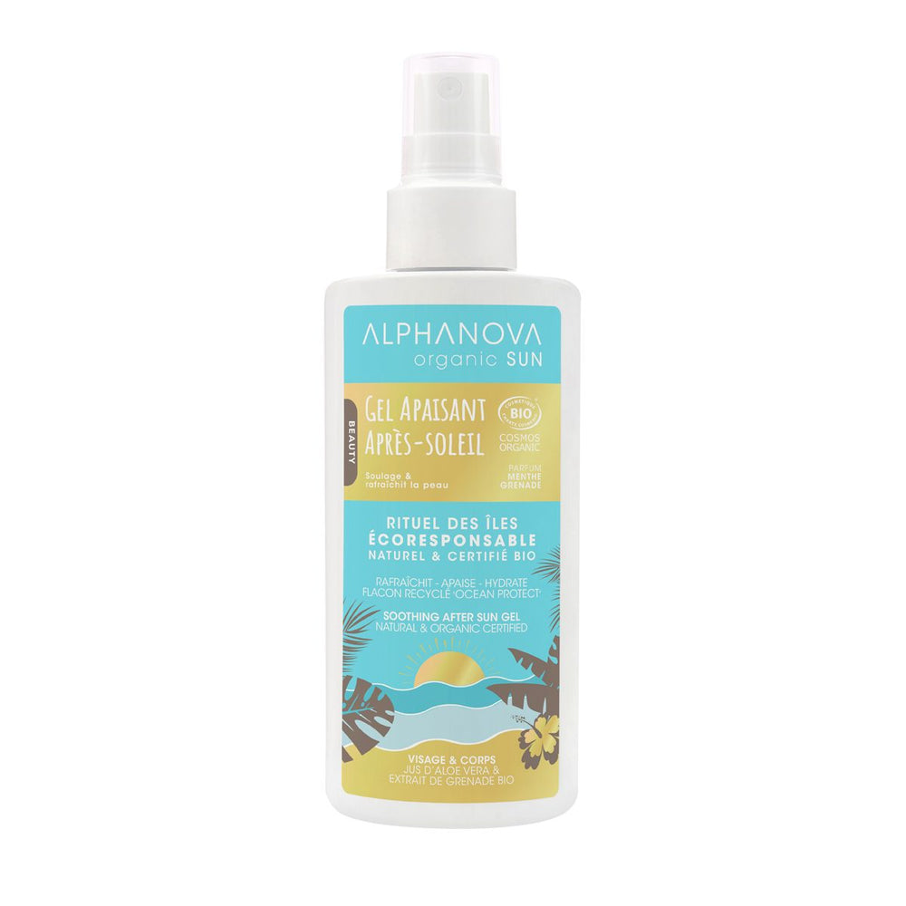 ALPHANOVA SUN orgaaniline nahka rahustav päevitusjärgne sprei aloe veraga ja jahutava mündiõieveega, 125 ml
