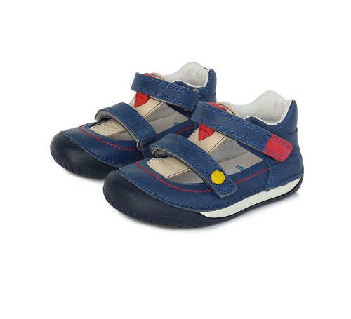 D.D.Step barefoot nahast sandaalid, royal blue 070