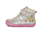 D.D.Step sooja voodriga barefoot-saapad, silver/rebane 073