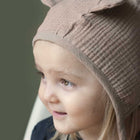 MiniMilla musliinkangast beebimüts, beige bear