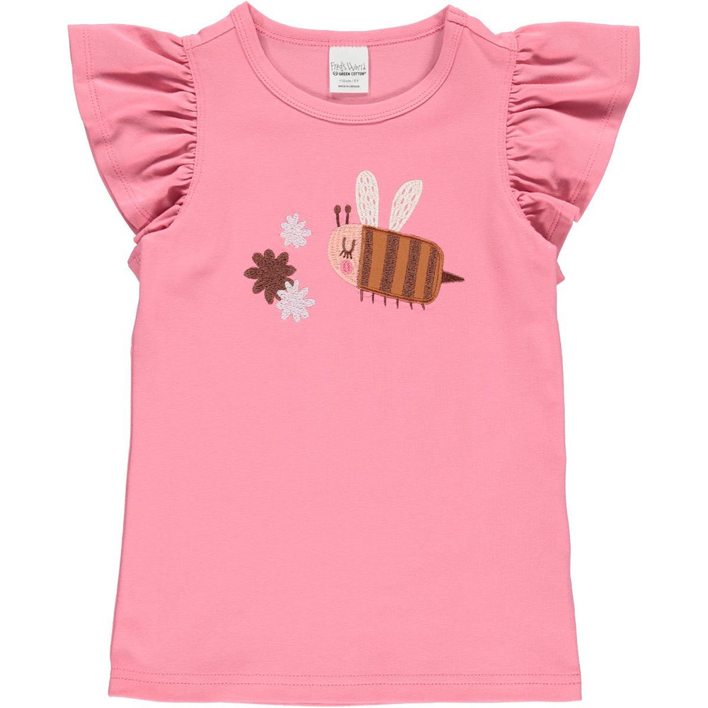 Fred's World Bumblebee frill s/s T- Pink
