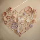 Mushie pop-it mänguasi lilleke, Rose/Blush/Shifting Sand