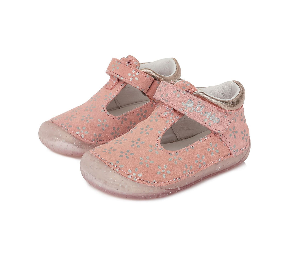 D.D.Step barefoot nahast kingad, pink/lilled 070