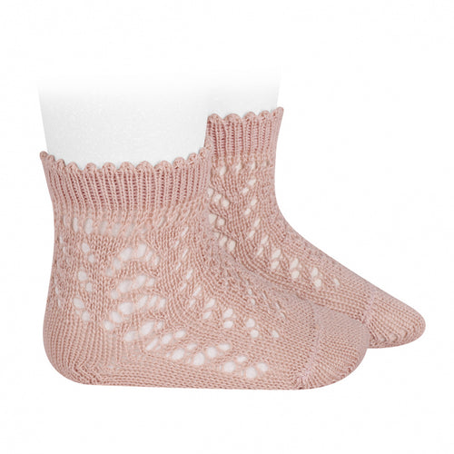 Condor pitsilised puuvillased sokid, Perle, Old Rose