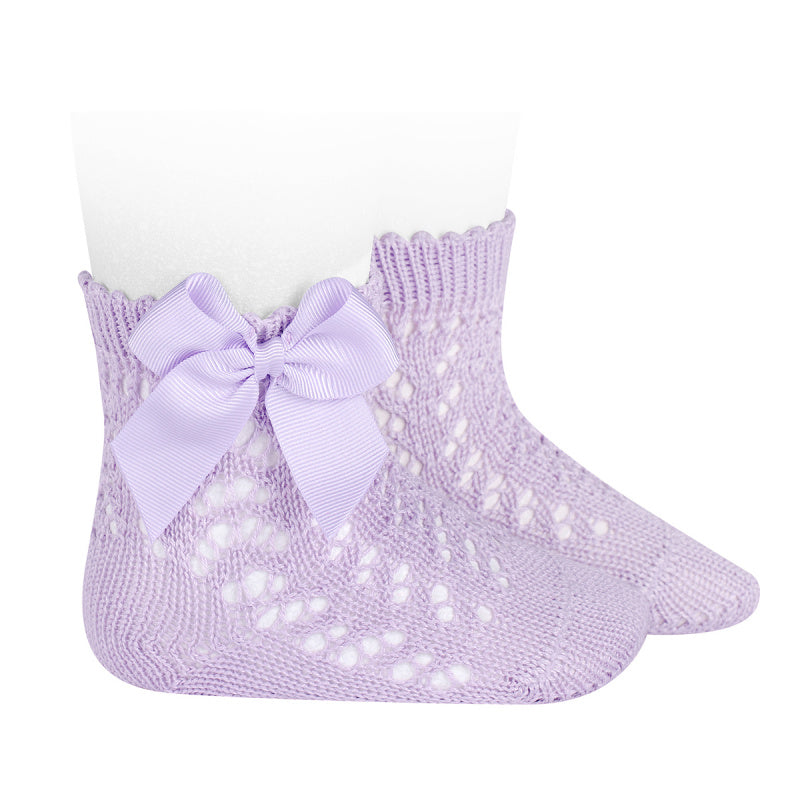 Condor pitsilised puuvillased sokid, lipsuga, Mauve