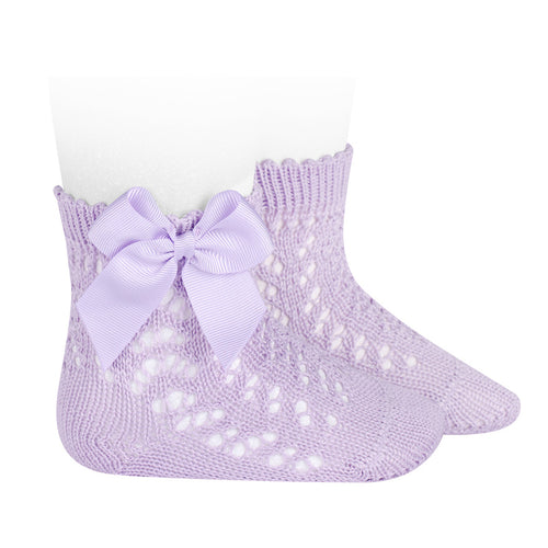 Condor pitsilised puuvillased sokid, lipsuga, Mauve
