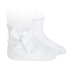 Condor pitsilised puuvillased sokid, lipsuga, White