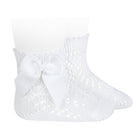 Condor pitsilised puuvillased sokid, lipsuga, White