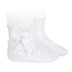 Condor pitsilised puuvillased sokid, lipsuga, White