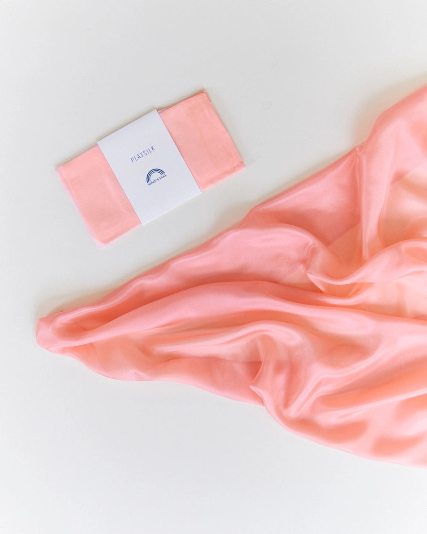 Sarah's Silks ühevärviline mängusiid, virsik