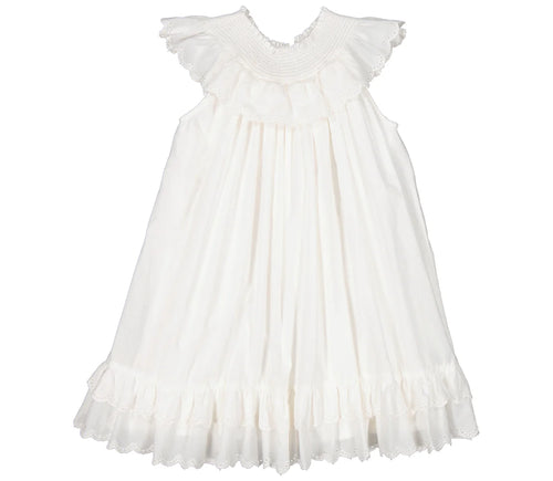 MarMar Druse Frill kleit, Valge