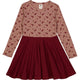 Müsli Apple swing l/s dress, daydream/cabernet/bark