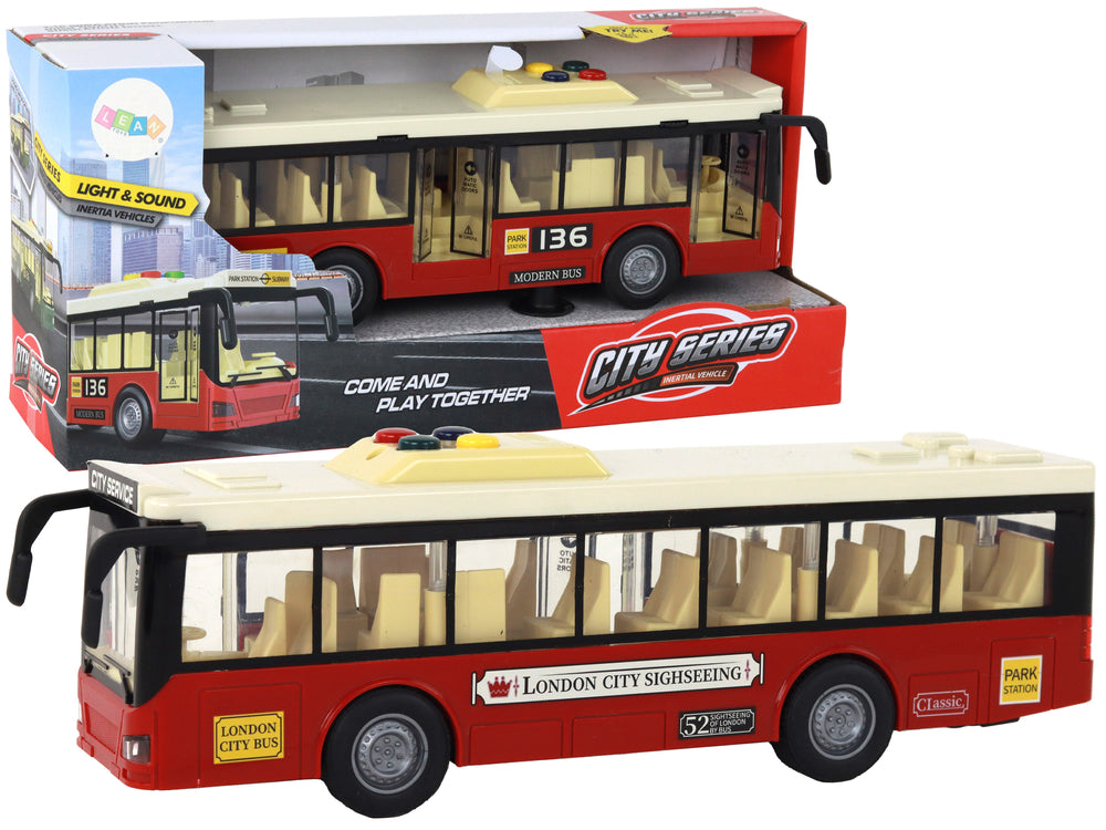 Lean Toys interaktiivne punane Buss