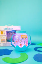 Glo Pals ABC sensoorne komplekt, sensoorne sinine purk maagiliste täiteainete ja kleebistega
