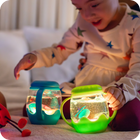 Glo Pals Sensory Play MINI, värviline valguspurk, blue
