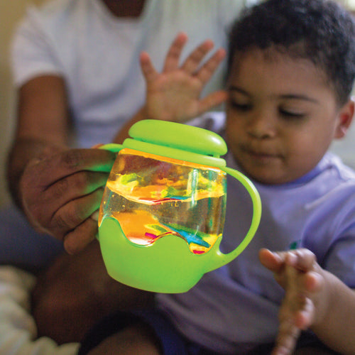 Glo Pals Sensory Play MINI, värviline valguspurk, green