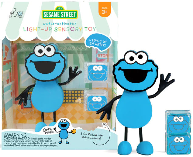 Glo Pals vannitegelane koos valguskuubikutega - Cookie Monster