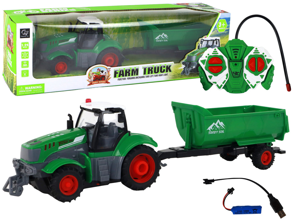 Lean Toys Puldiga traktor haagisega