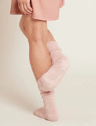 Boody Women's Chunky Bed Socks, dusty pink marl