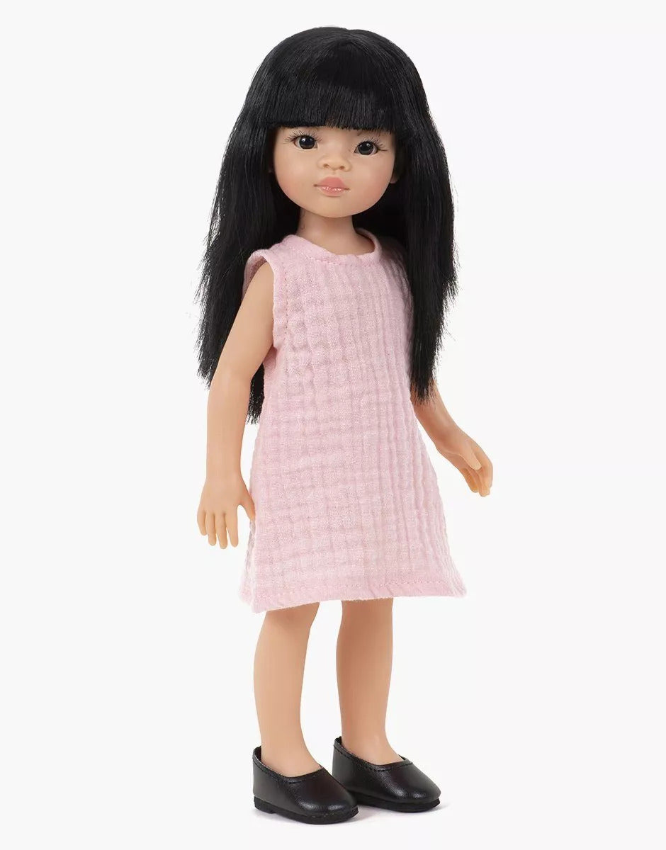 Minikane® 32cm Amigas nukk Liu, roosa kleidiga