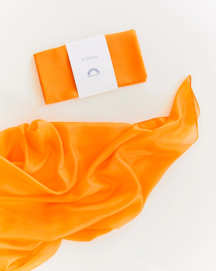 Sarah's Silks ühevärviline mängusiid, oranž
