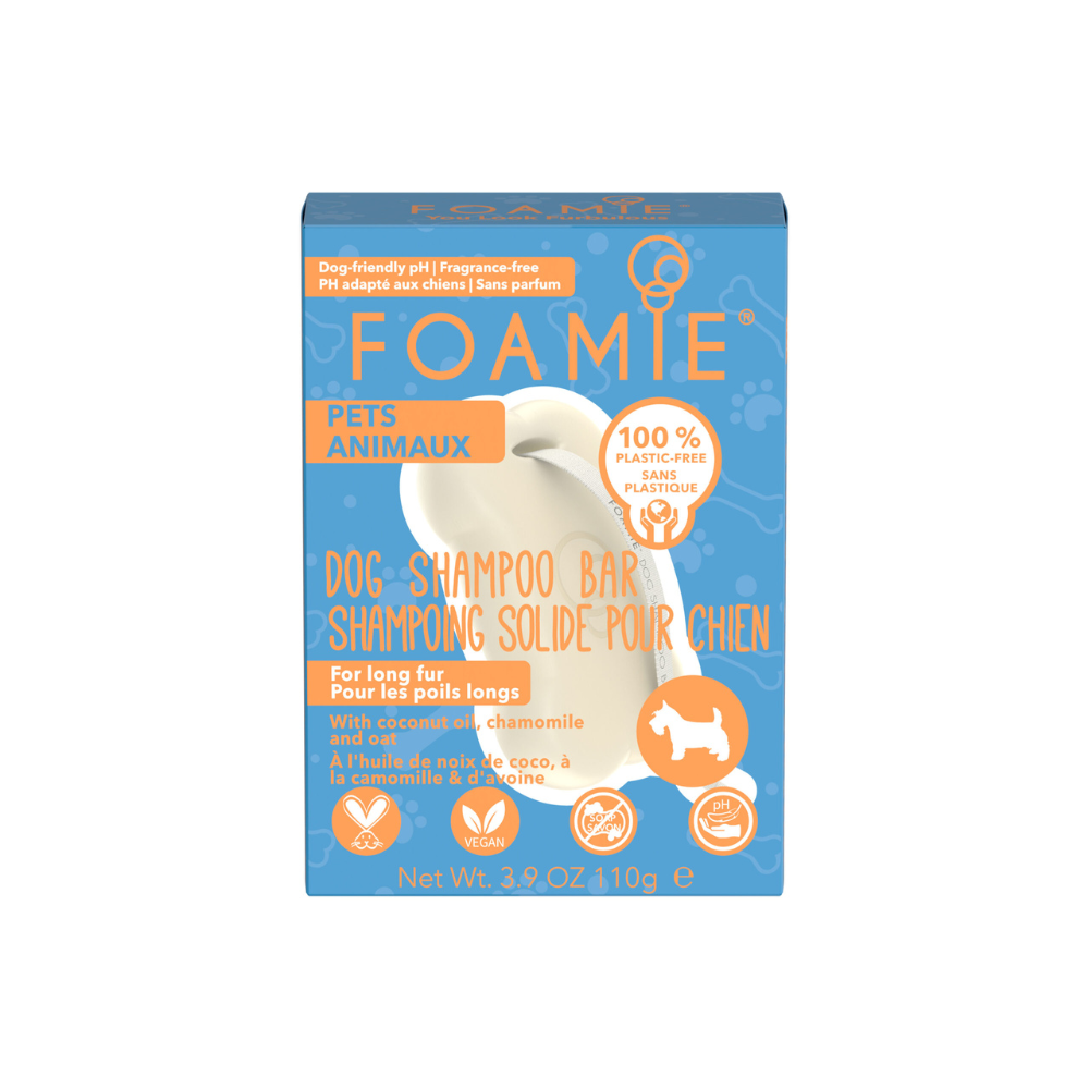 FOAMIE tahke šampoon riitsinuse ja kookosõliga pikakarvalisele koerale 110 gr