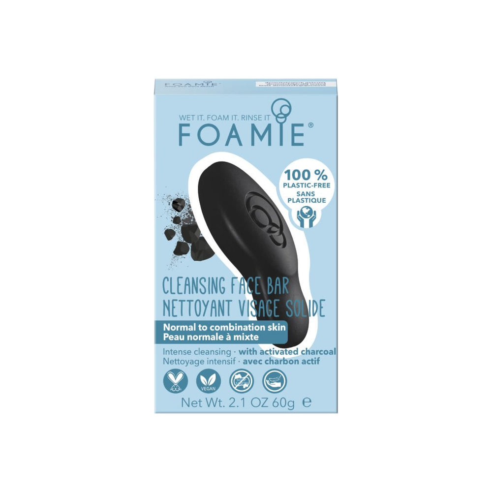 FOAMIE tahke näopesuseep rasusele nahale aktiivsöe ja teepuuõliga, 60 gr