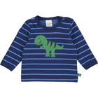 Fred's World Dinosaur applique l/s T baby, Deep blue