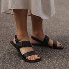 GROUNDIES® Kos Black, naiste barefoot sandaalid