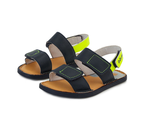 D.D.Step nahast lahtised sandaalid, royal blue+neoon