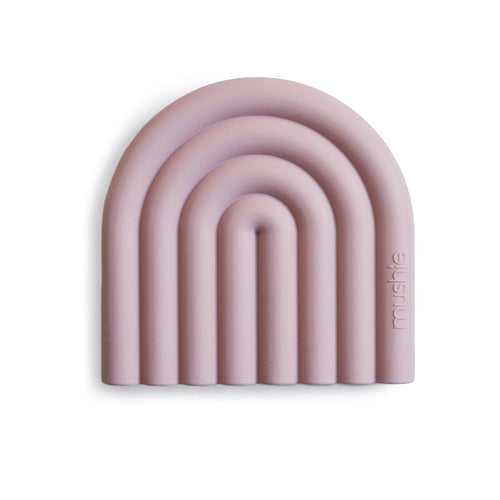Mushie silikoonist närimisrõngas Rainbow- Mauve