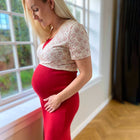 Müsli Pointel Mum dress, berry red