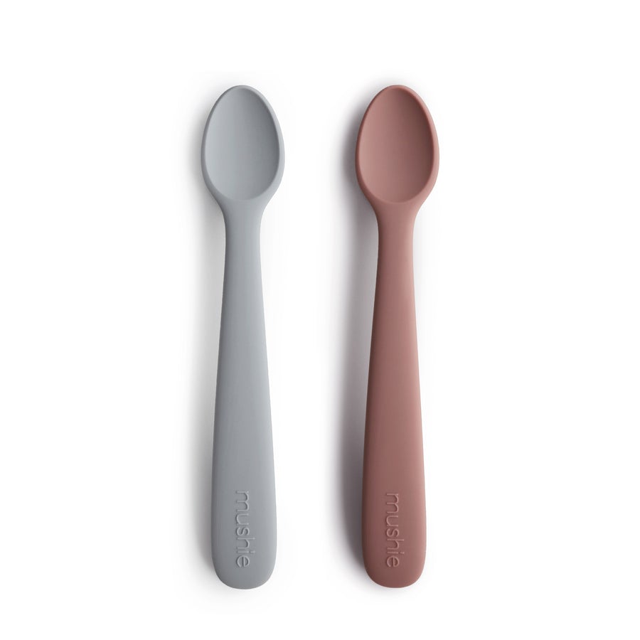 Mushie silikoonist lusikad, 2 pakk- Stone/Cloudy Mauve
