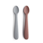 Mushie silikoonist lusikad, 2 pakk- Stone/Cloudy Mauve