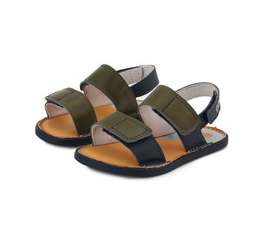 D.D.Step nahast lahtised sandaalid, royal blue+roheline