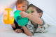 Glo Pals Sensory Jar, värviline valguspurk, teal green