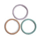 Mushie silikoonist närimisrõngas Pearl 3tk- Lilac/Cyan/Soft Peach
