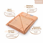 INKARI Nazca Pashmina alpakavillane suur sall, Peach