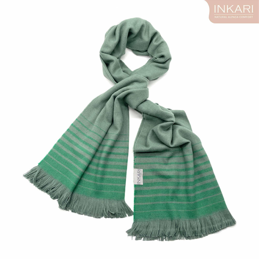 INKARI Nazca Pashmina, alpakavillane sall, Green
