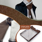INKARI Double Face alpakavillane sall, Grown/Grey