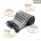 INKARI Nazca alpakavillane sall, Dark Grey