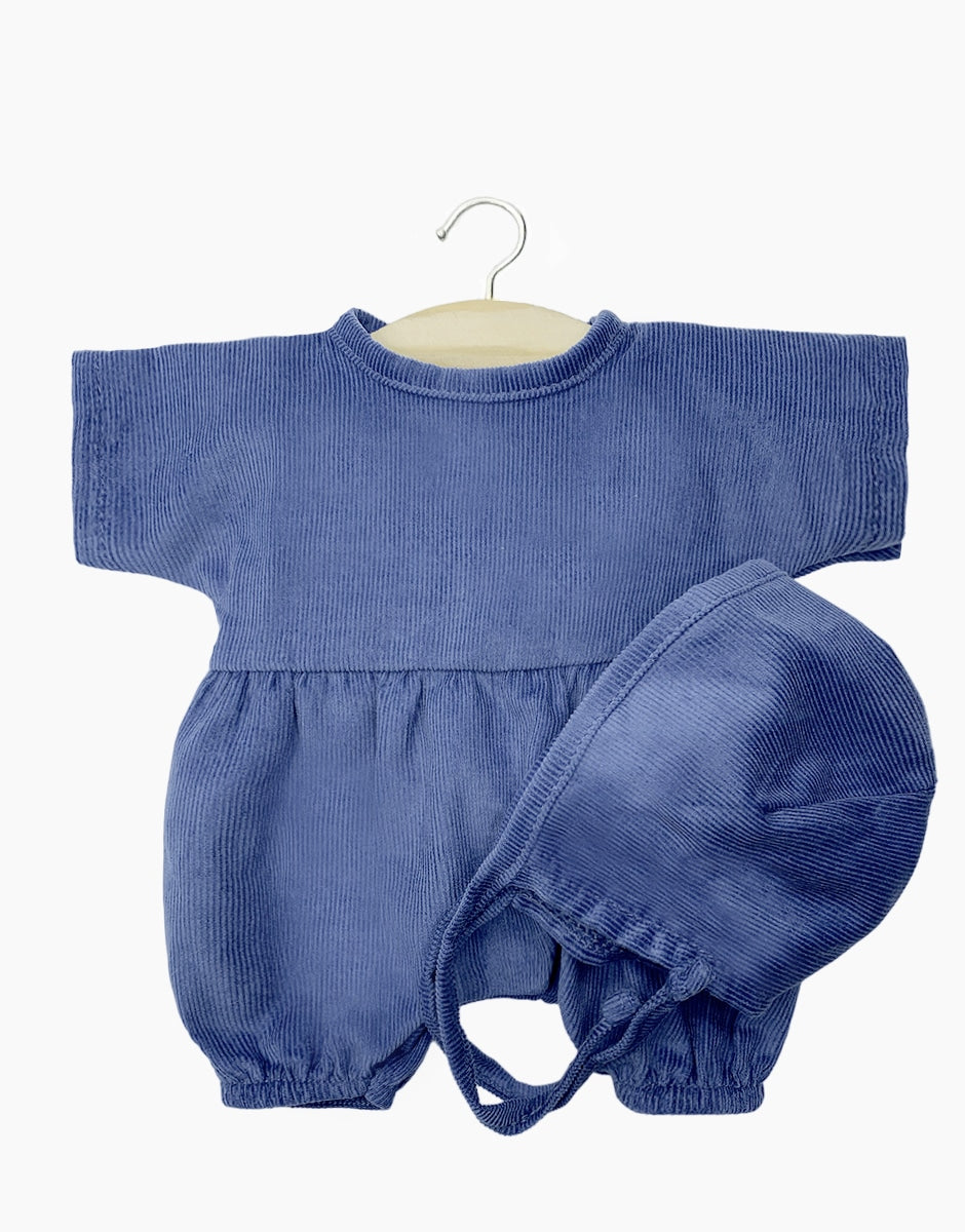 Minikane® Babies Noa velvetist romper ja beebimüts, Dark Blue