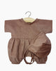 Minikane® Babies Noa velvetist romper ja beebimüts, Chectnut
