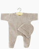 Minikane® Babies veluurkombe ja müts, Pearl Grey