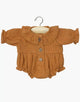 Minikane®Leonore musliinist romper, cognac